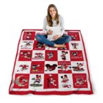 ole miss rebels mickey minnie red white blanket best selling