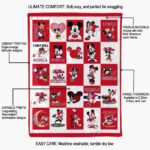 ole miss rebels mickey minnie red white blanket best selling