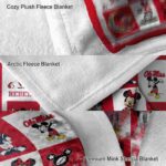 ole miss rebels mickey minnie red white blanket best selling