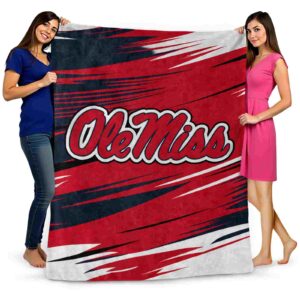 ole miss rebels paint streaks red white blanket fashion forward