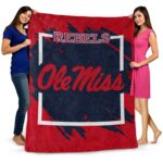 ole miss rebels splatter effect red blanket best selling