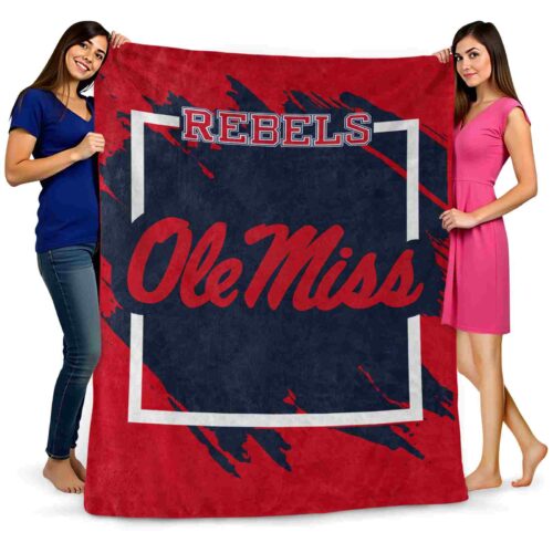 ole miss rebels splatter effect red blanket fashion forward