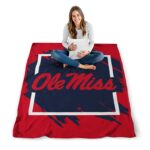 ole miss rebels splatter effect red blanket best selling