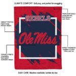 ole miss rebels splatter effect red blanket best selling