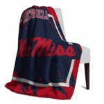 ole miss rebels splatter effect red blanket best selling