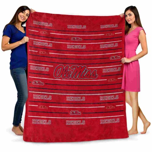 ole miss rebels striped pattern red blanket fashion forward