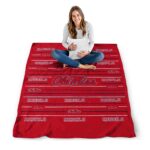 ole miss rebels striped pattern red blanket high quality