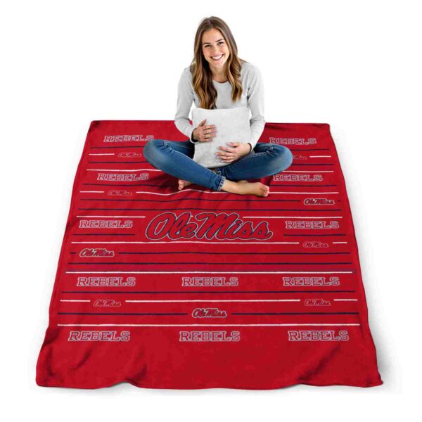 ole miss rebels striped pattern red blanket high quality