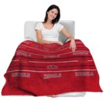 ole miss rebels striped pattern red blanket latest model