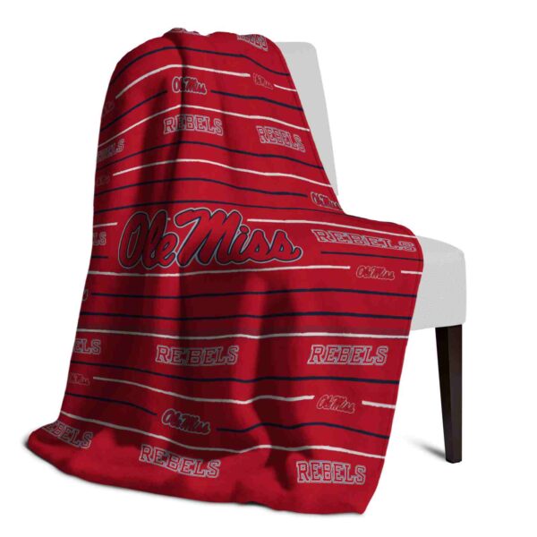 ole miss rebels striped pattern red blanket top rated