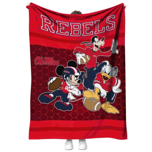 ole miss rebels three musketeers red blanket best selling