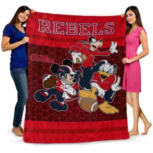 ole miss rebels three musketeers red blanket fashion forward