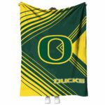 oregon ducks diagonal stripes green blanket best selling