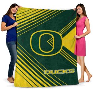 oregon ducks diagonal stripes green blanket fashion forward