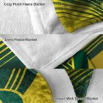 oregon ducks diagonal stripes green blanket premium grade