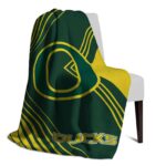 oregon ducks diagonal stripes green blanket top rated