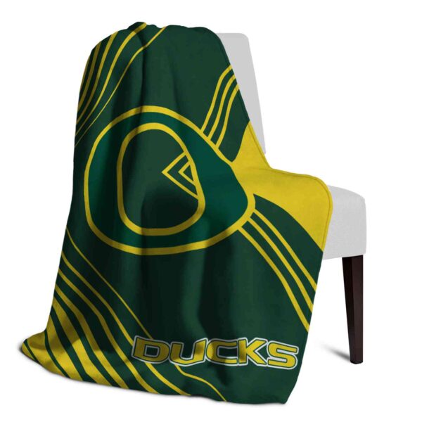 oregon ducks diagonal stripes green blanket top rated