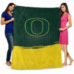 oregon ducks gradient dots green blanket fashion forward