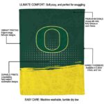 oregon ducks gradient dots green blanket new arrival