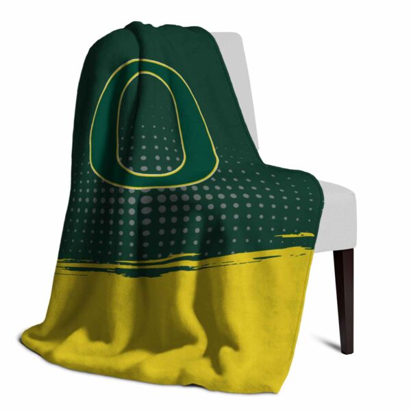 oregon ducks gradient dots green blanket top rated