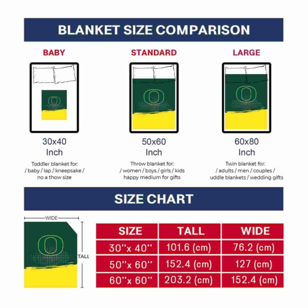 oregon ducks gradient dots green blanket trendy