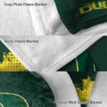 oregon ducks grunge texture green blanket premium grade