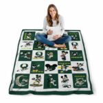oregon ducks mickey minnie green white blanket best selling