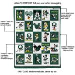 oregon ducks mickey minnie green white blanket best selling
