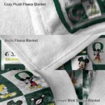 oregon ducks mickey minnie green white blanket best selling
