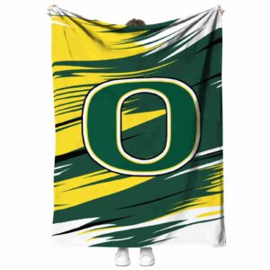 oregon ducks paint streaks green white blanket best selling