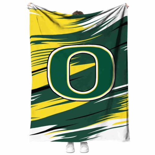oregon ducks paint streaks green white blanket best selling