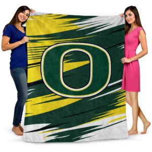 oregon ducks paint streaks green white blanket fashion forward