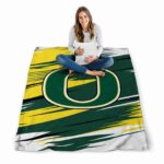 oregon ducks paint streaks green white blanket best selling
