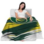 oregon ducks paint streaks green white blanket best selling