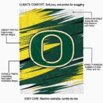 oregon ducks paint streaks green white blanket best selling