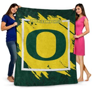 oregon ducks splatter effect green blanket fashion forward