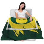 oregon ducks splatter effect green blanket latest model