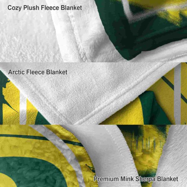 oregon ducks splatter effect green blanket premium grade