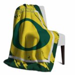 oregon ducks splatter effect green blanket top rated