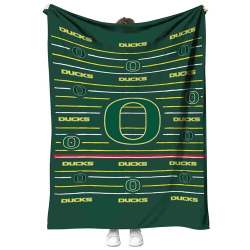 oregon ducks striped pattern green blanket best selling