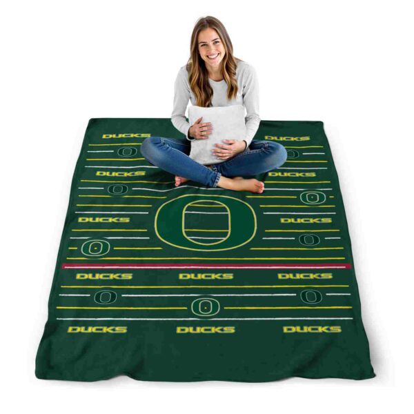 oregon ducks striped pattern green blanket high quality
