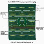 oregon ducks striped pattern green blanket new arrival