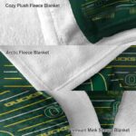 oregon ducks striped pattern green blanket premium grade