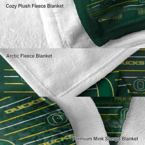 oregon ducks striped pattern green blanket premium grade