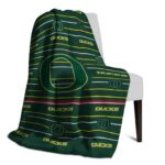 oregon ducks striped pattern green blanket top rated