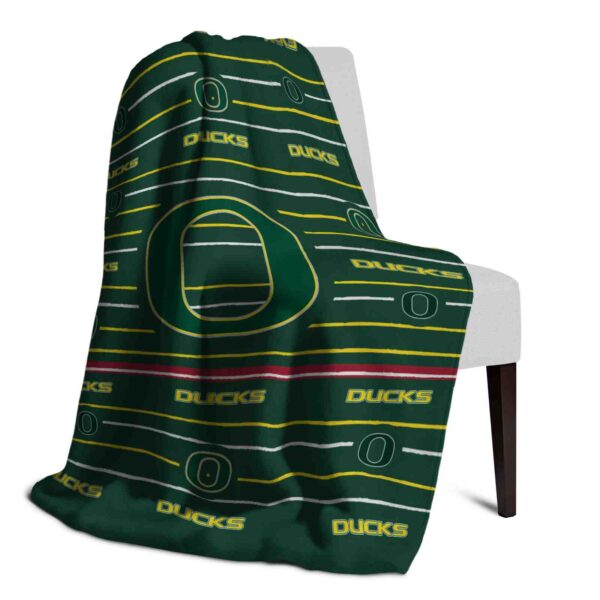 oregon ducks striped pattern green blanket top rated