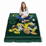 oregon ducks three musketeers green blanket high quality