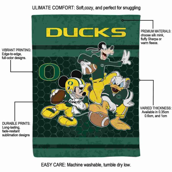 oregon ducks three musketeers green blanket new arrival