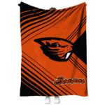 oregon state beavers diagonal stripes orange blanket best selling
