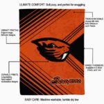 oregon state beavers diagonal stripes orange blanket best selling